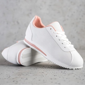 SHELOVET Snygga openwork sneakers vit 1