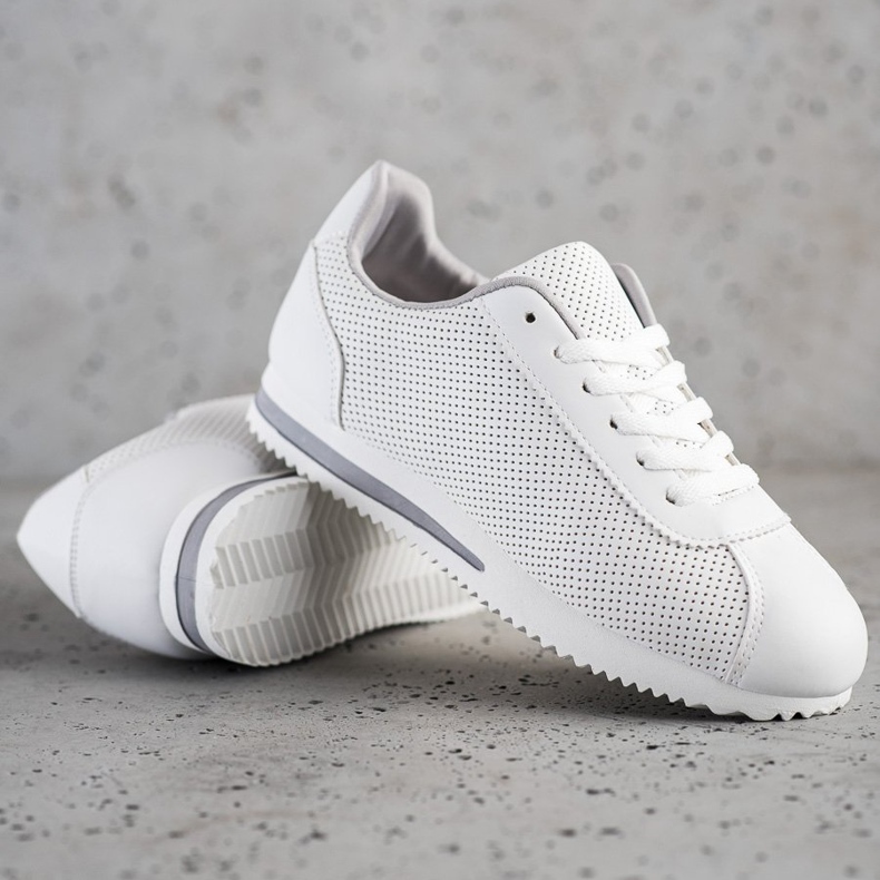 SHELOVET Snygga openwork sneakers vit 1