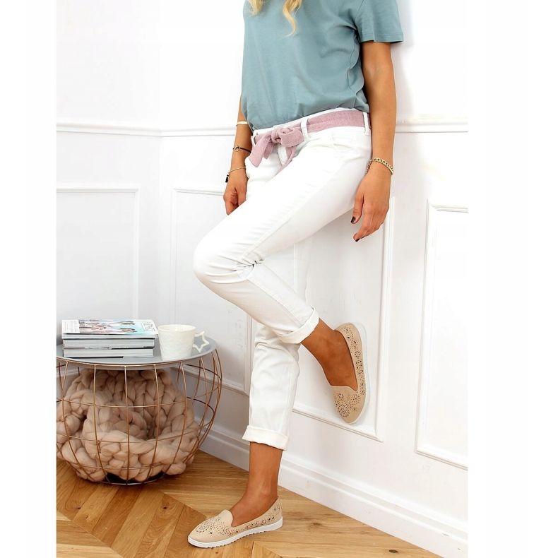 Beige openwork herrar DY-09 Aprikos 1