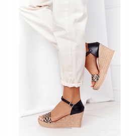 Läder Wedge Sandaler Maciejka L4869-01 Svart 2