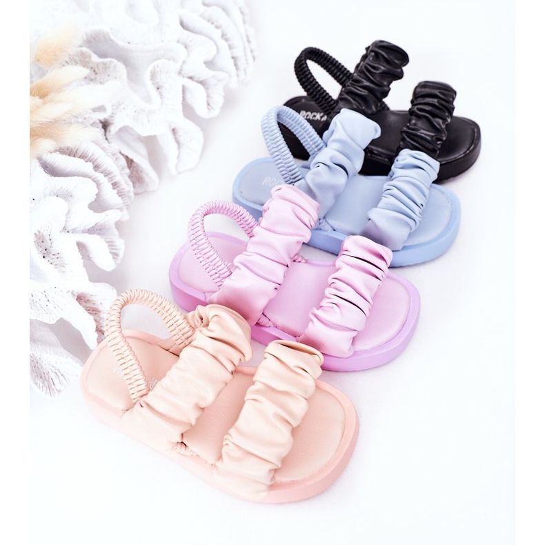 FR1 Barnsandaler med ribbad blå sötma ['blå'] 1