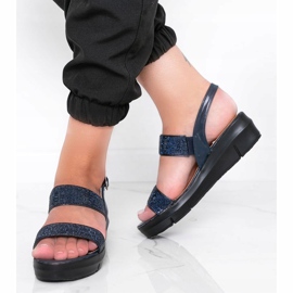 Marinblå kil sandaler Sweet Rasp 1