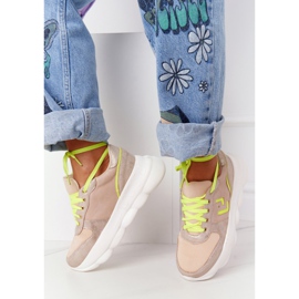 Kvinnors sportskor på plattformen Lu Boo Beige mångfärgad 1