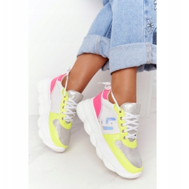 Kvinnors sportskor på plattformen lu boo vit mångfärgad 2