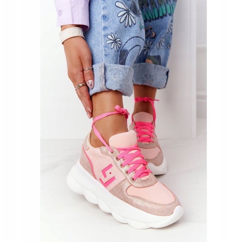 Kvinnors sportskor på plattformen lu boo rosa mångfärgad 2