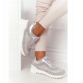 Wedge Sneakers med paljetter Lu Boo Silver silver- 1