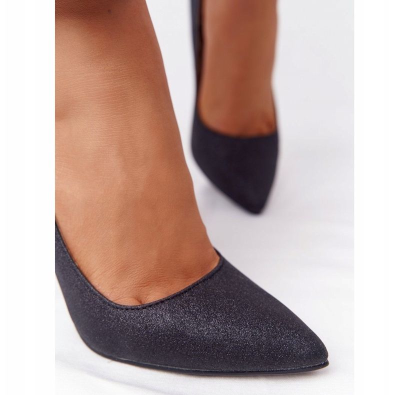 Eleganta Glitter Lu Boo Black High Heels svart 1
