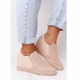 Wedge Sneakers med paljetter Lu Boo Beige brun 2