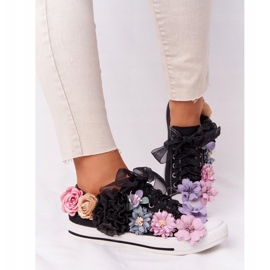 Sneakers med blommor Lu Boo svart 2