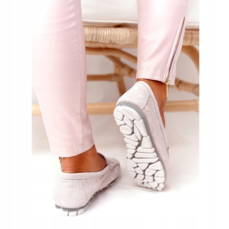 Rio Flore läder miljövänliga loafers grå 4