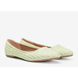 Gröna blanka Rios -ballerinor 1