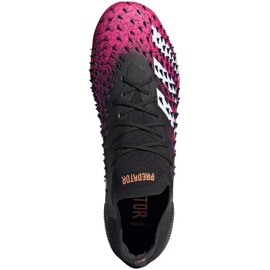 Adidas Predator Freak.1 L Fg M FW7244 fotbollsskor vit, svart, rosa svart 1