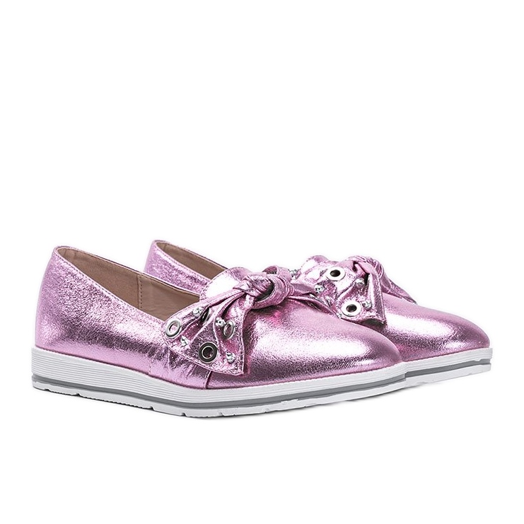 Metallic Pink Loafers Med dig rosa 1