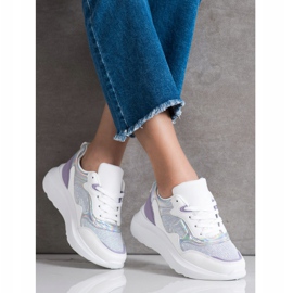 Sweet Shoes Sneakers med glitter vit violett 1