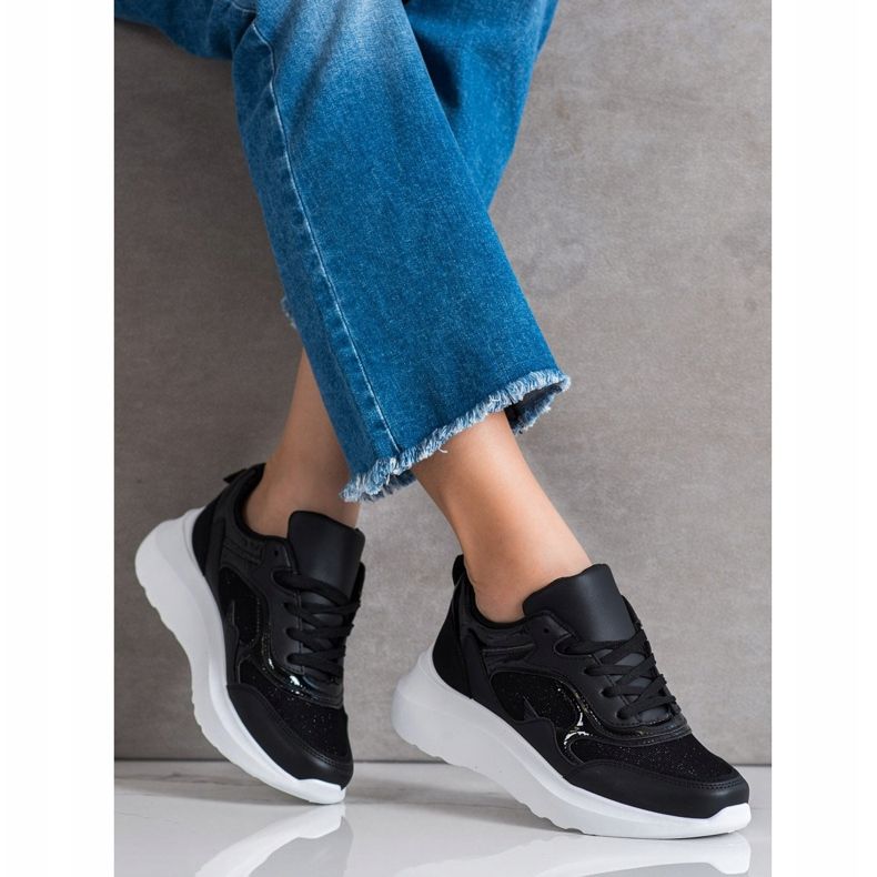 Sweet Shoes Sneakers med glitter svart 1