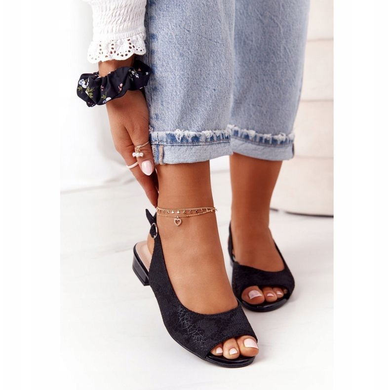 Mocka Sandaler med hög klack Sergio Leone SK807 Svart 1