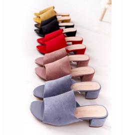 Mocka tofflor på häl Sergio Leone KL313 gul 1