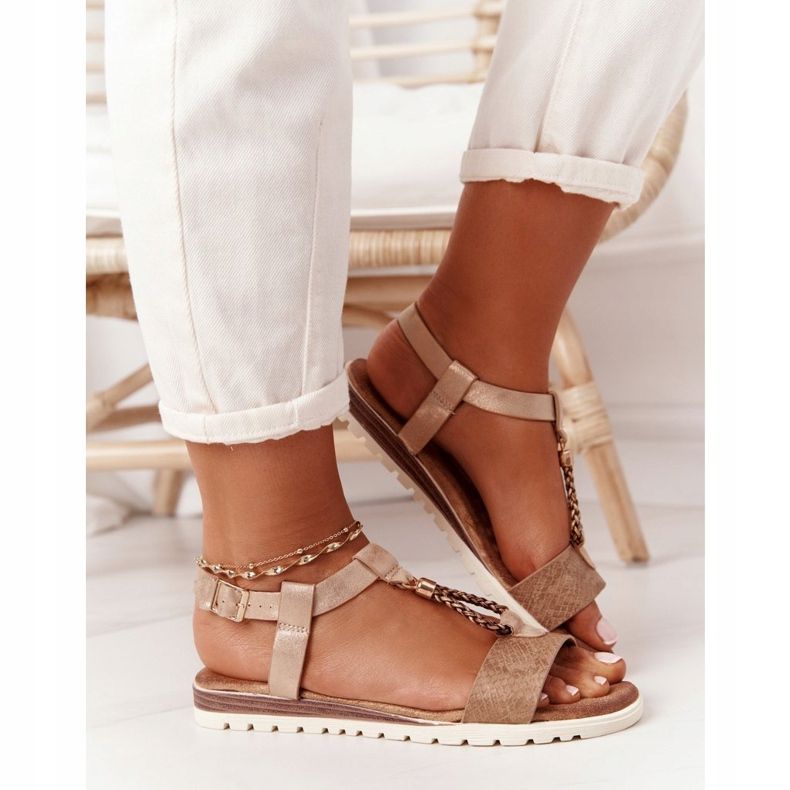 PE1 Willow koppar platta sandaler för kvinnor 1