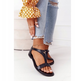 Lädersandaler för kvinnor Nicole 2648 svart 2