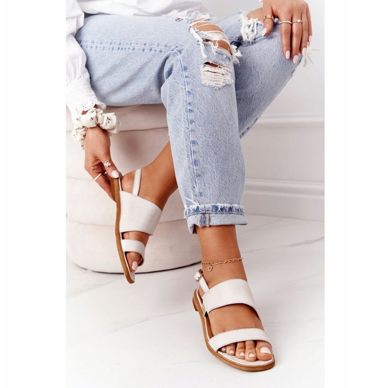 Maciejka 05167-25 Golden Leather Sandals gyllene 2