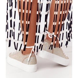 S.Barski Glitter sneakers på Golden Luna -plattformen gyllene 2