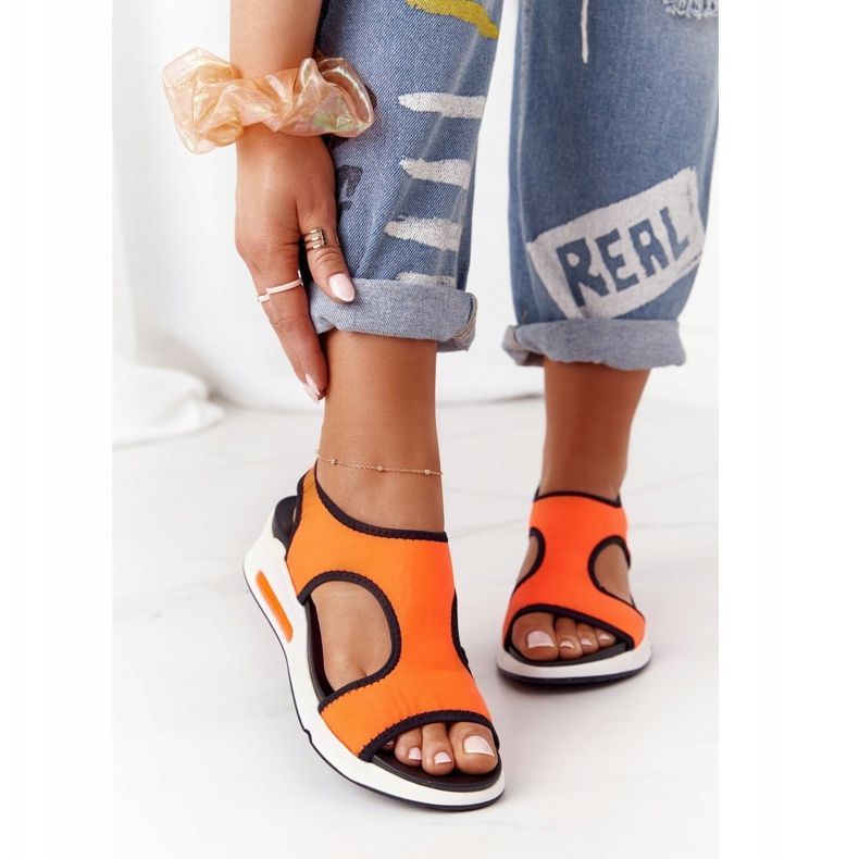 S.Barski Orange slip-on sandaler Zoey svart 1