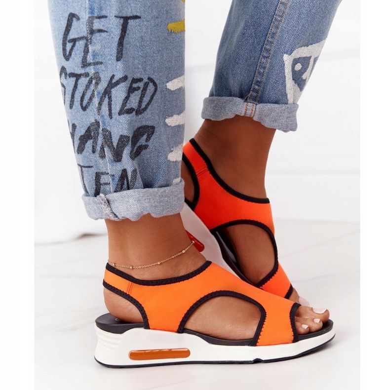 S.Barski Orange slip-on sandaler Zoey svart 2