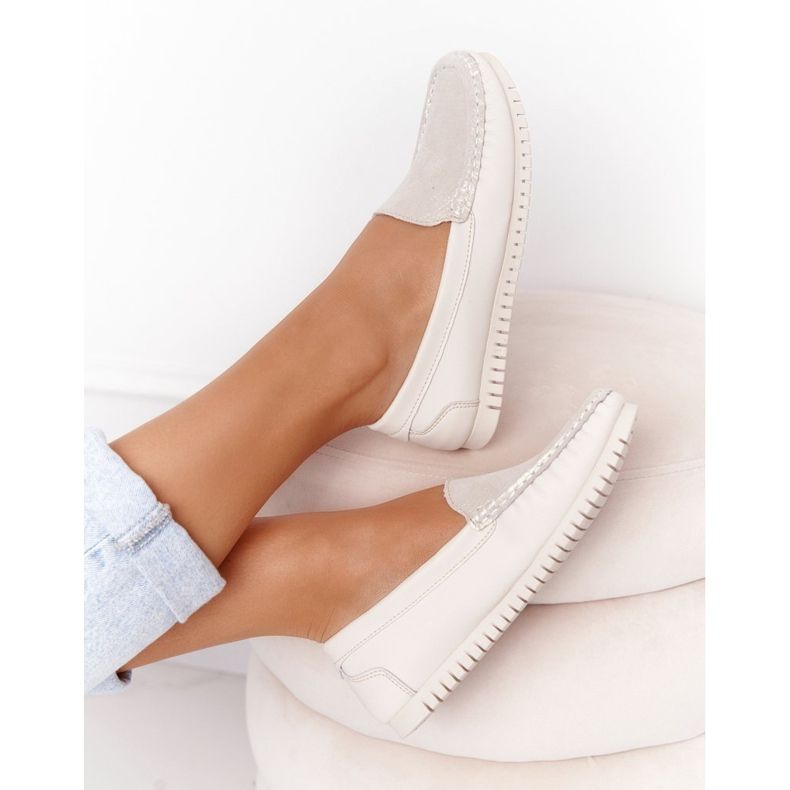 S.Barski Damskor i skinn S. Barski 97630 Ecru 1