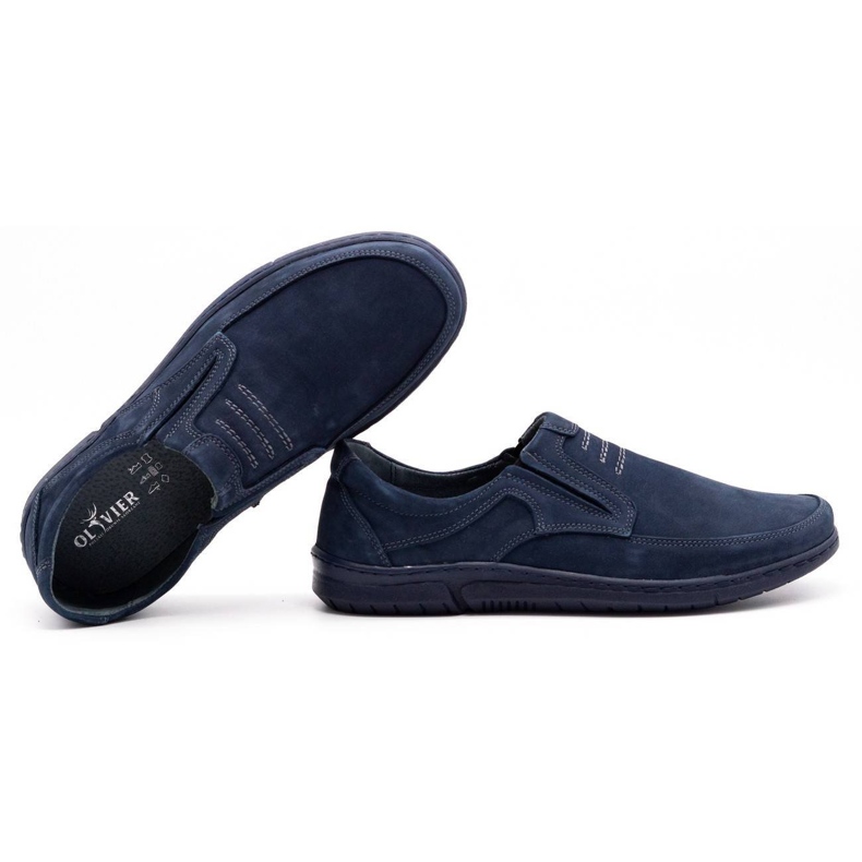 Olivier Män slip-on 7053 marinblå skor 2
