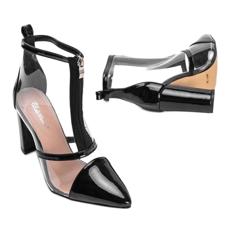 Stövlar på stolpen med en transparent Kiki -övre svart 2