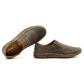 Olivier Slip-on-skor för män 7053 brun 1