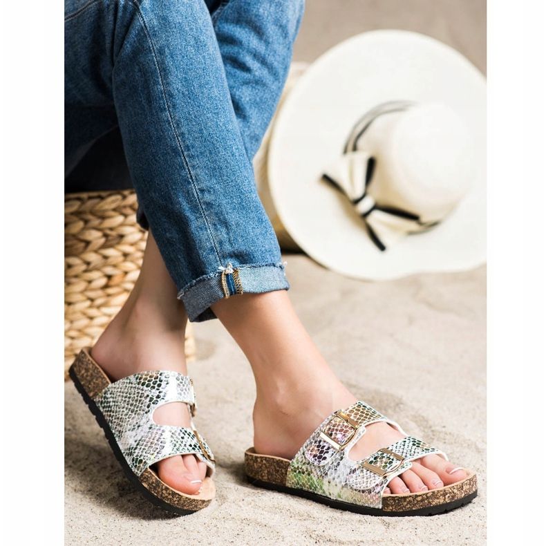 SHELOVET Tofflor med Holo -effekt silver- grå mångfärgad 1