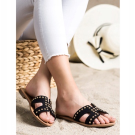 Snygga VINCEZA tofflor svart 1