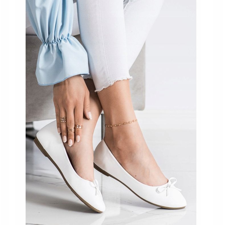 Diamantique Klassiska ballerinor vit 2