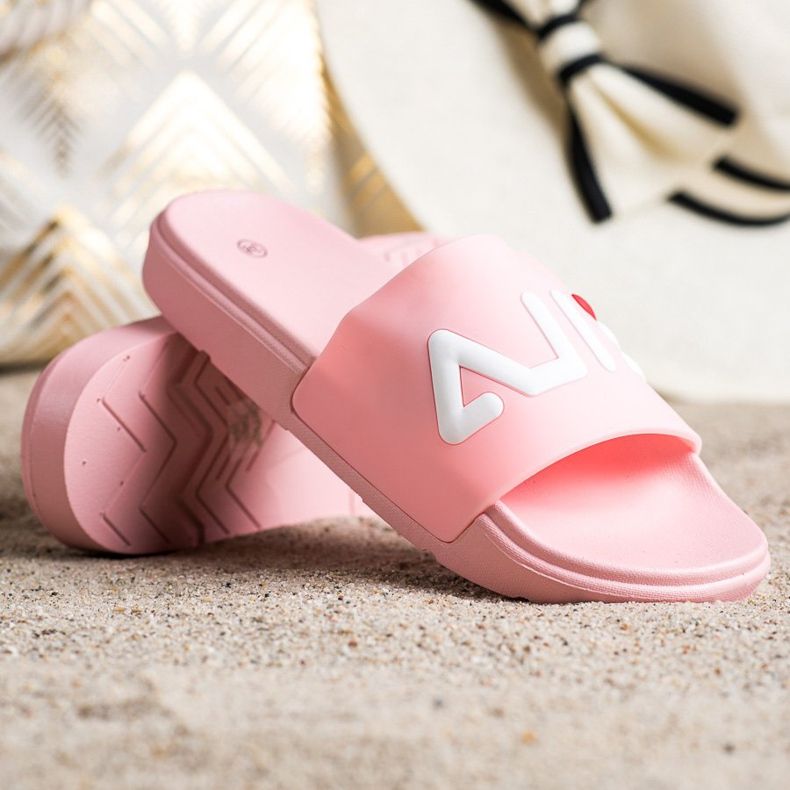 SHELOVET Bekväma flip-flops rosa 1