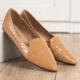 Seastar Moderiktiga ballerinor med ekoläder brun 2