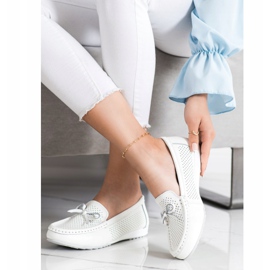 Goodin Läderskor med rosett vit 1