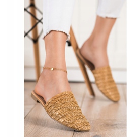 SHELOVET Halm tofflor brun 2