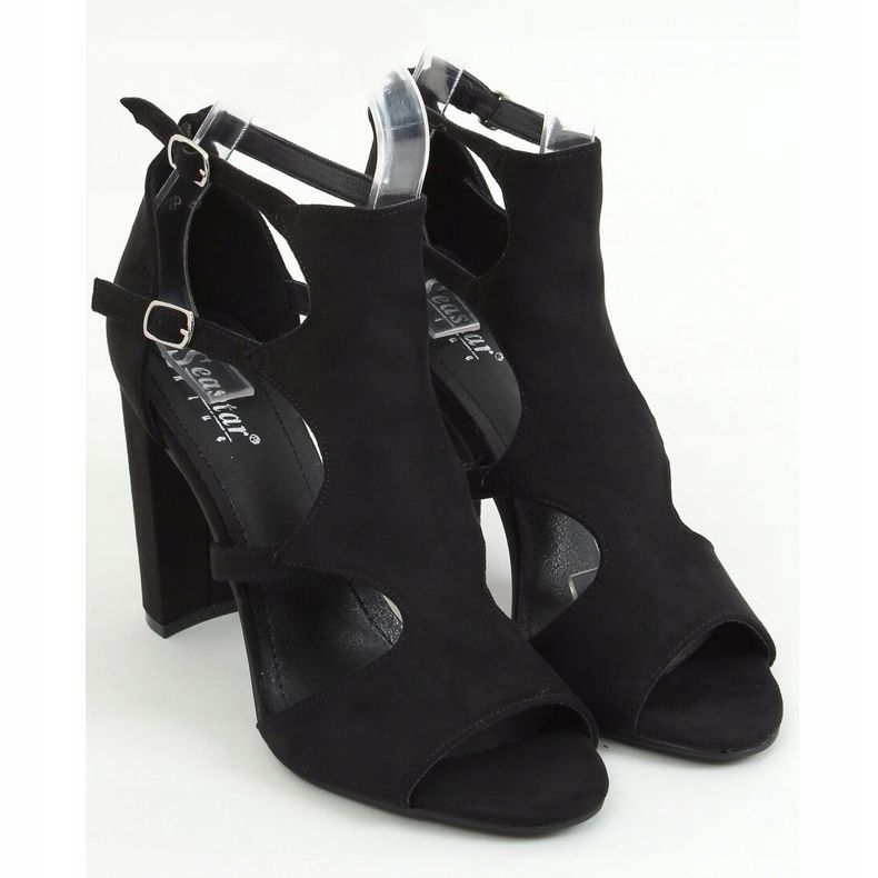 Svarta högklackade sandaler NS111P Svart 1