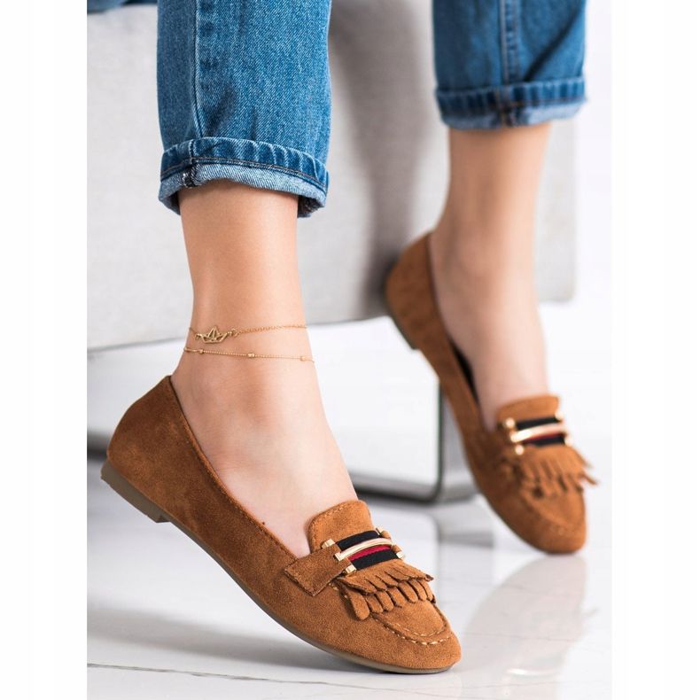 Anesia Paris Snygga loafers brun 1