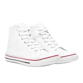 Kvinnors vita sneakers Gampa -fotled 1