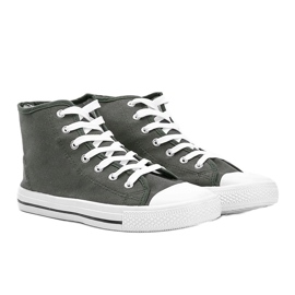 Gröna khaki -sneakers för män med Gin -fotled kaki 1