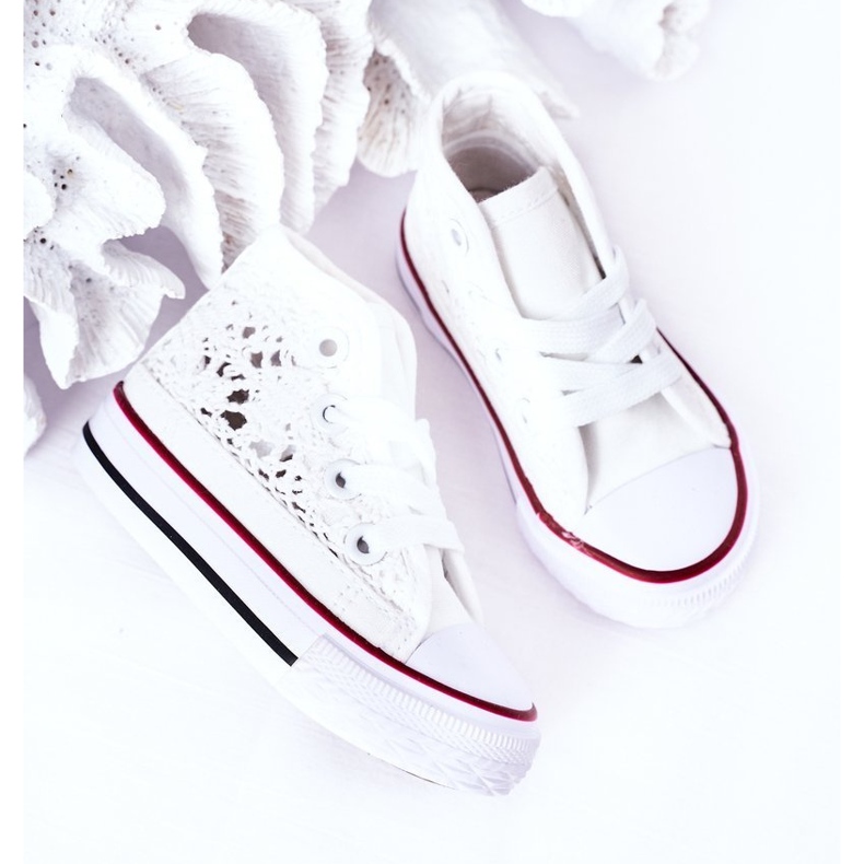 Barnhöga sneakers med spetsvit Roly-Poly 2