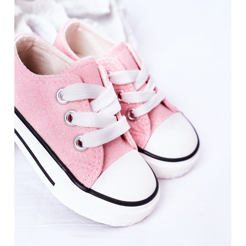 Barn Rosa Glitter Sneakers Bling-Bling 2