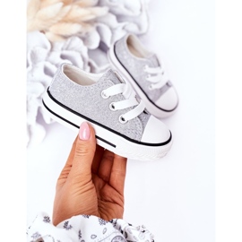 Barn Silver Glitter Sneakers Bling-Bling 2