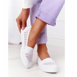 Openwork Slip-On White Chillout Sneakers vit 2