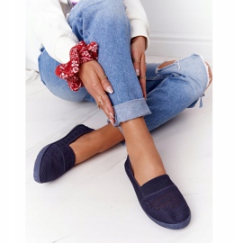 Openwork Slip-On Sneakers Marinblå Chillout 1