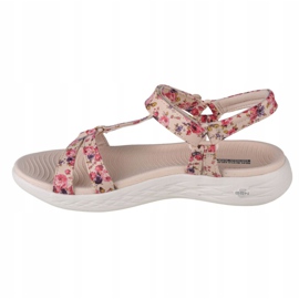 Skechers On The Go 600 Fleur W 140018-NTMT Sandaler beige röd purpur rosa 1