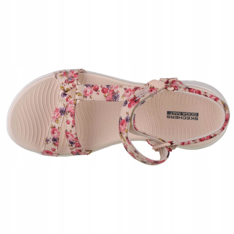 Skechers On The Go 600 Fleur W 140018-NTMT Sandaler beige röd violett rosa 2