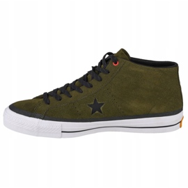 Converse One Star Pro Suede Mid M 153474C skor svart grön 1